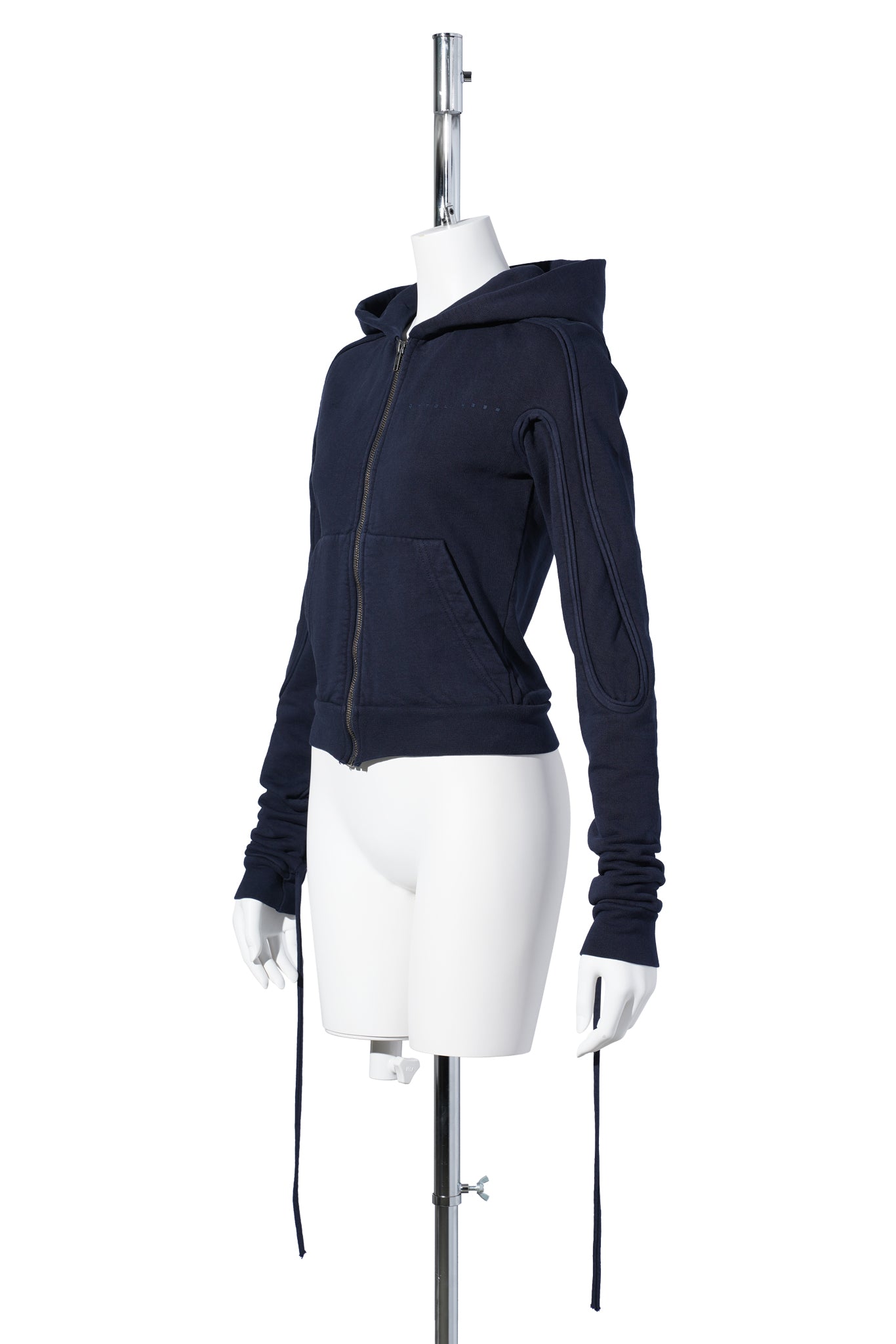 FITTED ZIP HOODIE / DARK NAVY