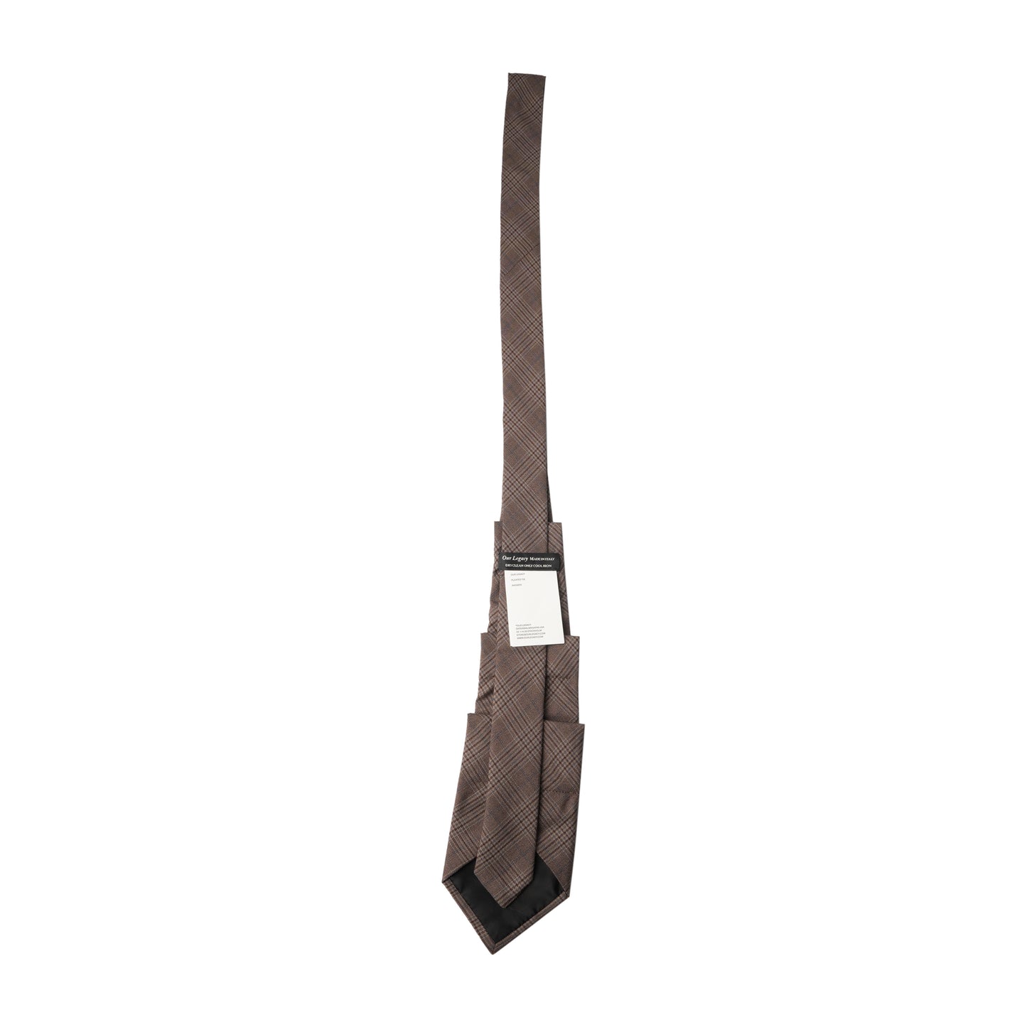PLEATED TIE / DIRTY BROWN