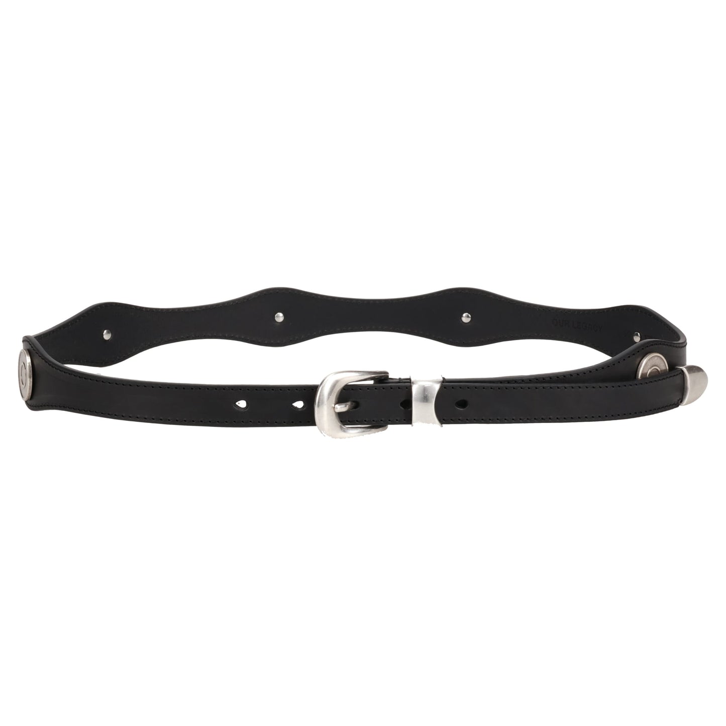 WAVE BELT / SLOW BLACK ARID BULL HIDE