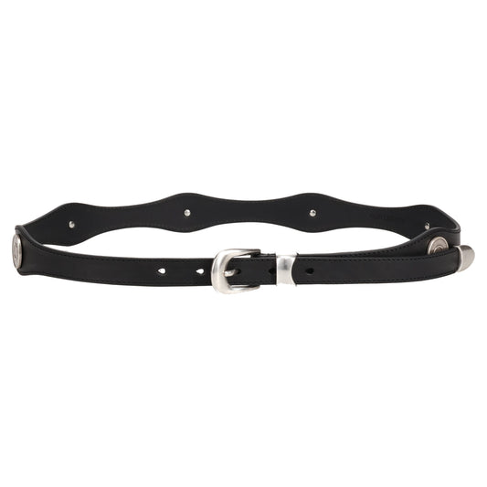 WAVE BELT / SLOW BLACK ARID BULL HIDE