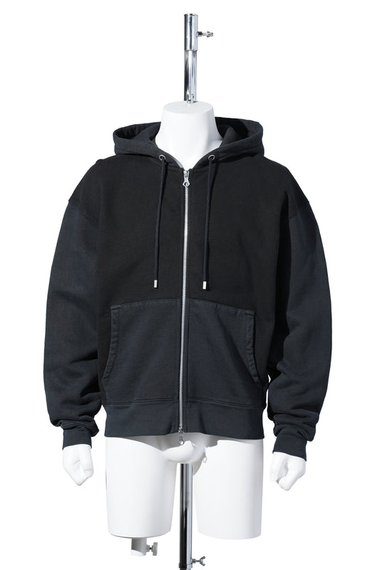 RASCAL HOOD / PIGMENT BLACK HEFTY FLEECE