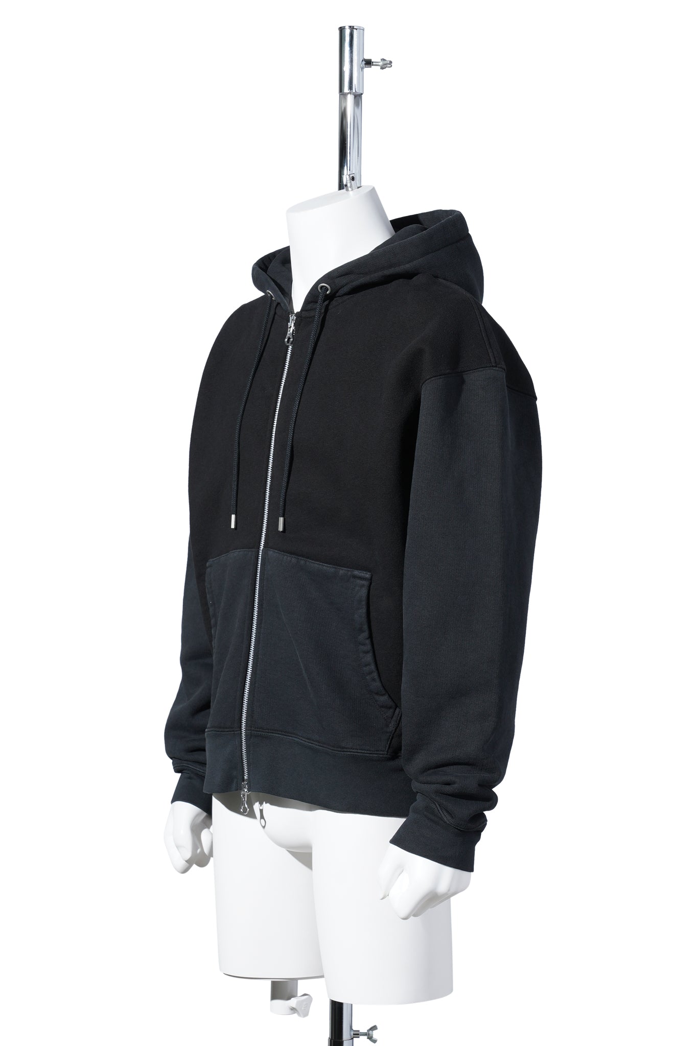 RASCAL HOOD / PIGMENT BLACK HEFTY FLEECE