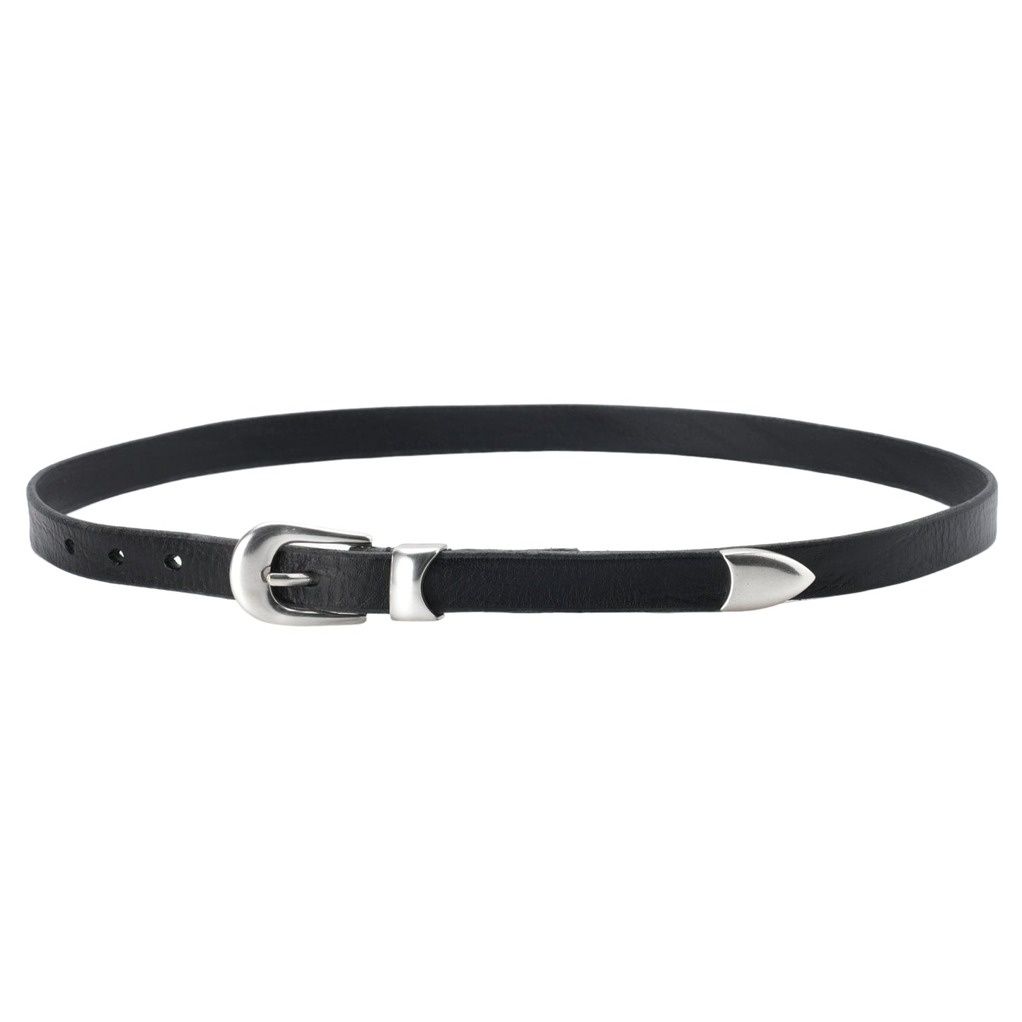 2 CM BELT / BLACK LEATHER