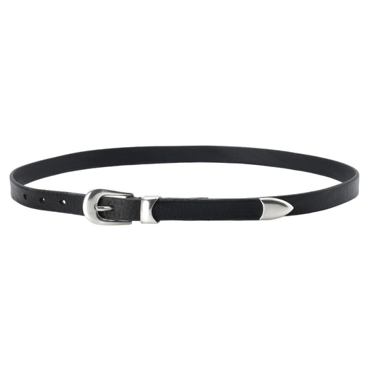 2 CM BELT / BLACK LEATHER