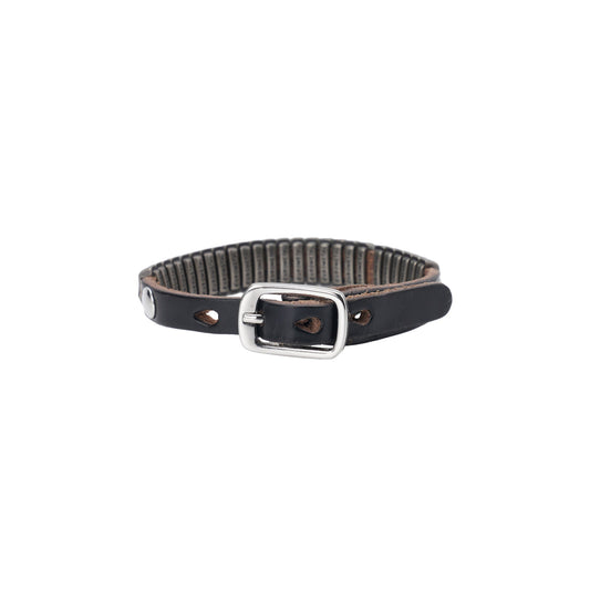 SPINE BRACELET / BLACK CHROMEXCEL LEATHER