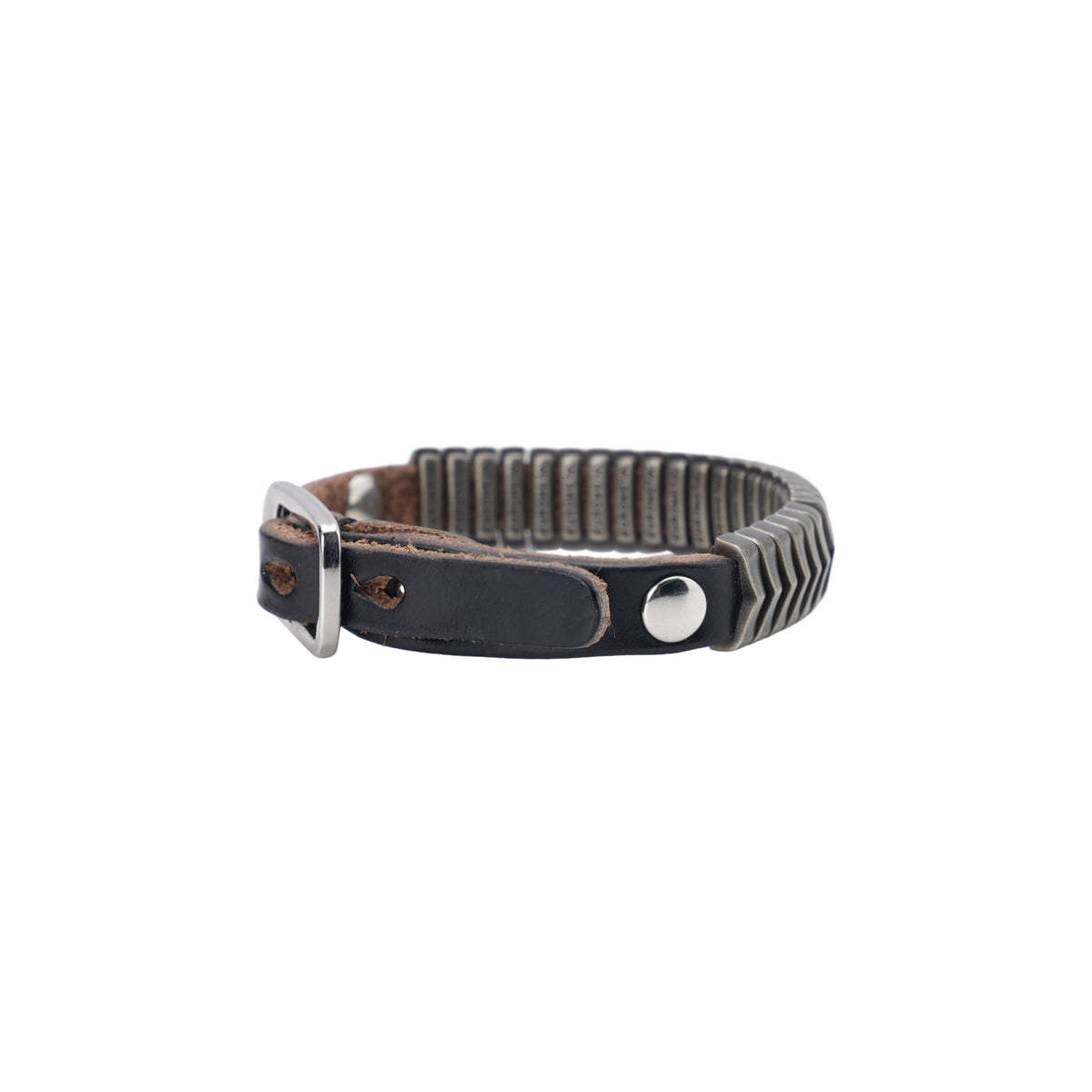 SPINE BRACELET / BLACK CHROMEXCEL LEATHER