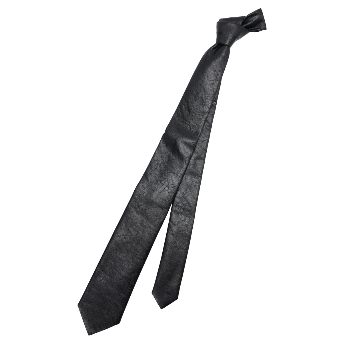TIE / BLACK REAL FAKE LEATHER