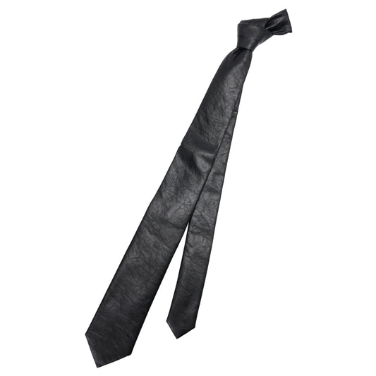 TIE / BLACK REAL FAKE LEATHER