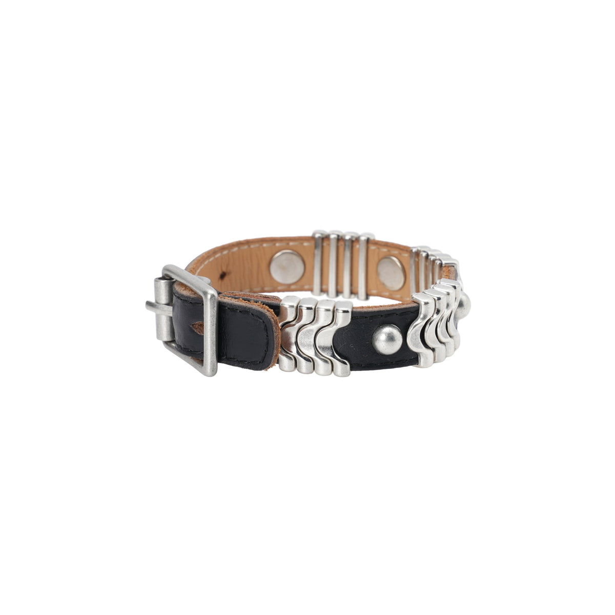 WAVE BRACELET / BLACK CHROMEXCEL LEATHER