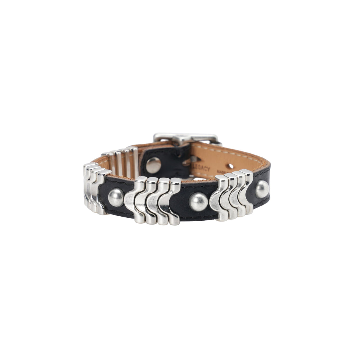 WAVE BRACELET / BLACK CHROMEXCEL LEATHER