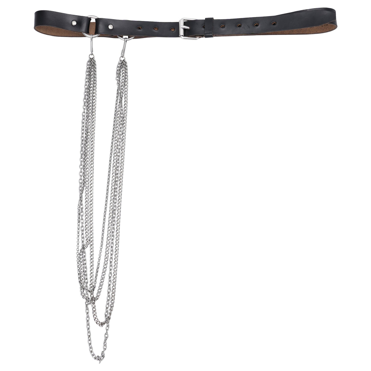 CHAIN BELT / BLACK CHROMEXCEL LEATHER