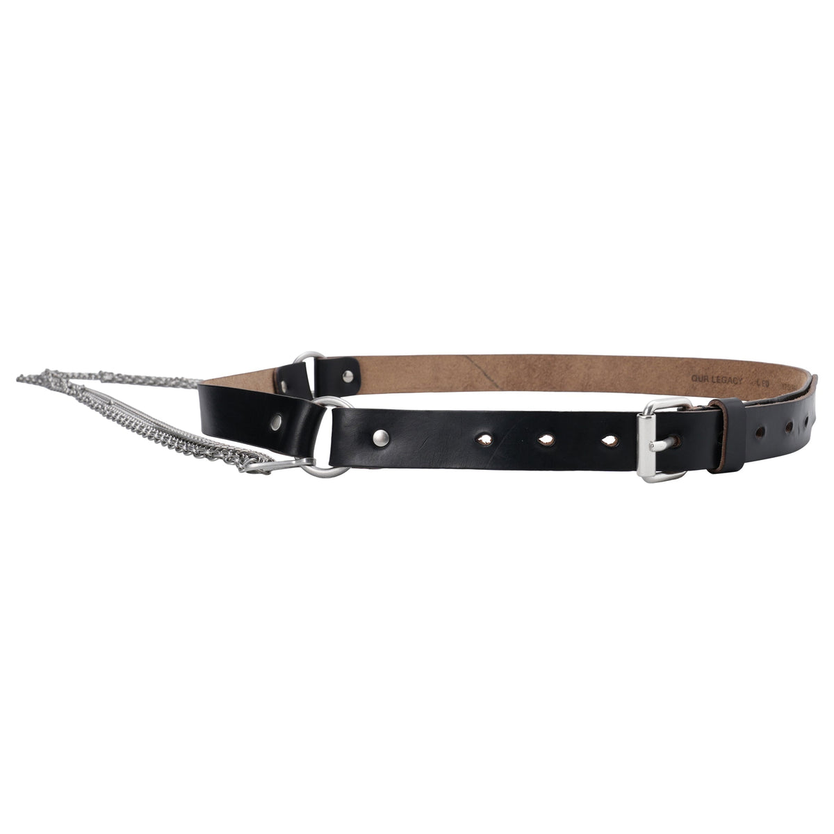 CHAIN BELT / BLACK CHROMEXCEL LEATHER