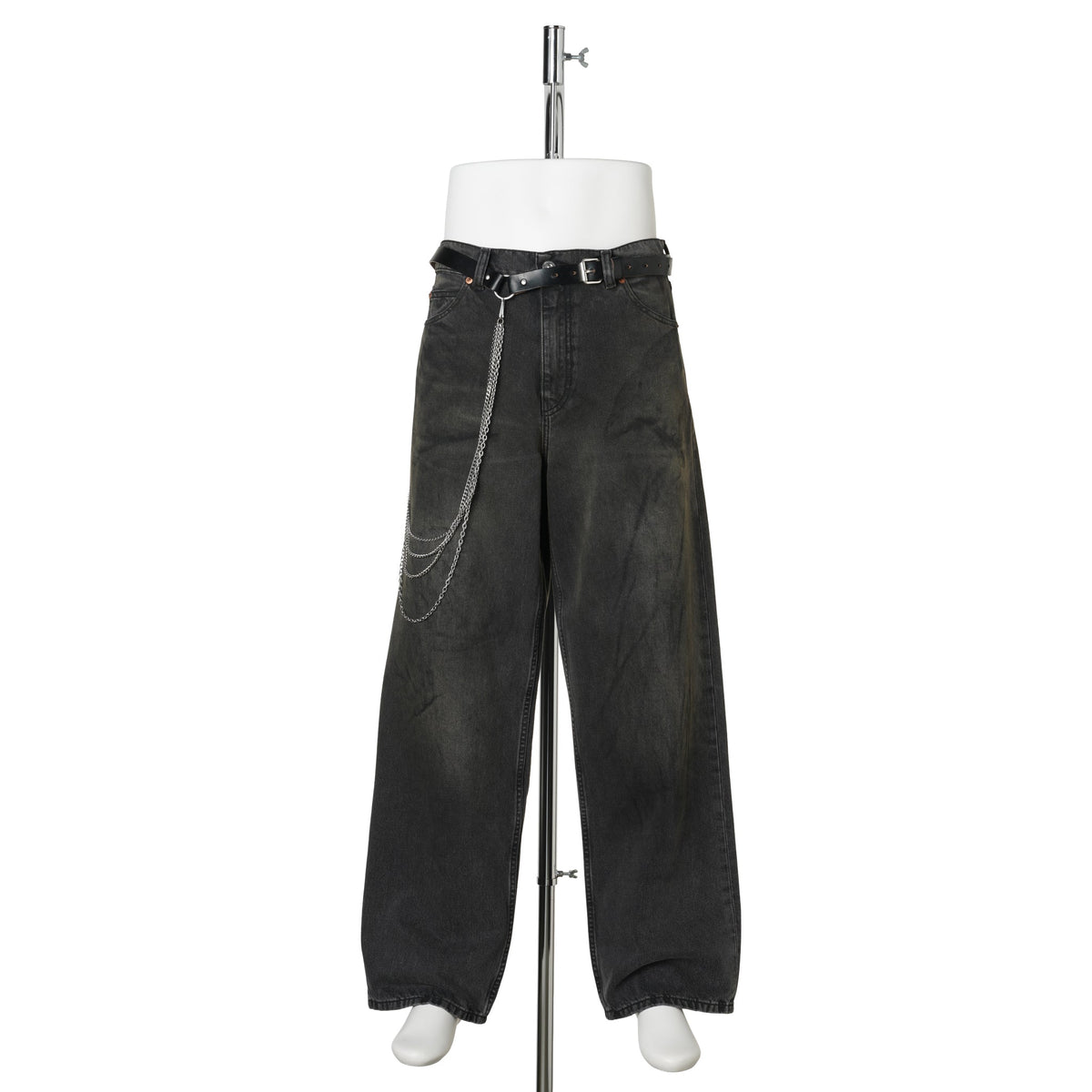 CHAIN BELT / BLACK CHROMEXCEL LEATHER
