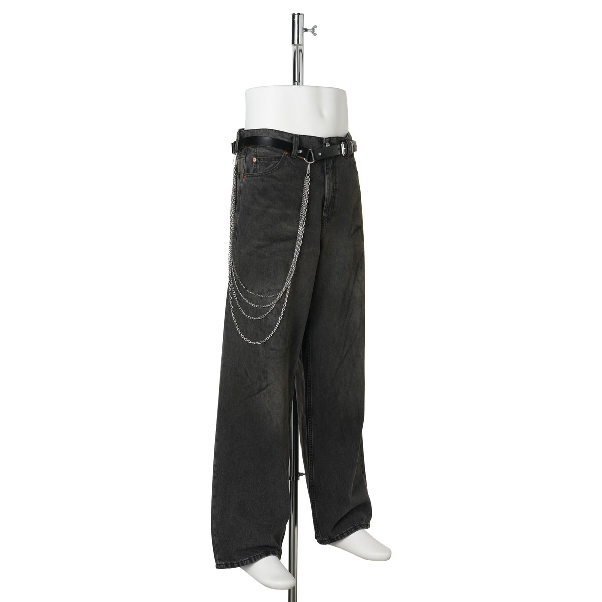 CHAIN BELT / BLACK CHROMEXCEL LEATHER