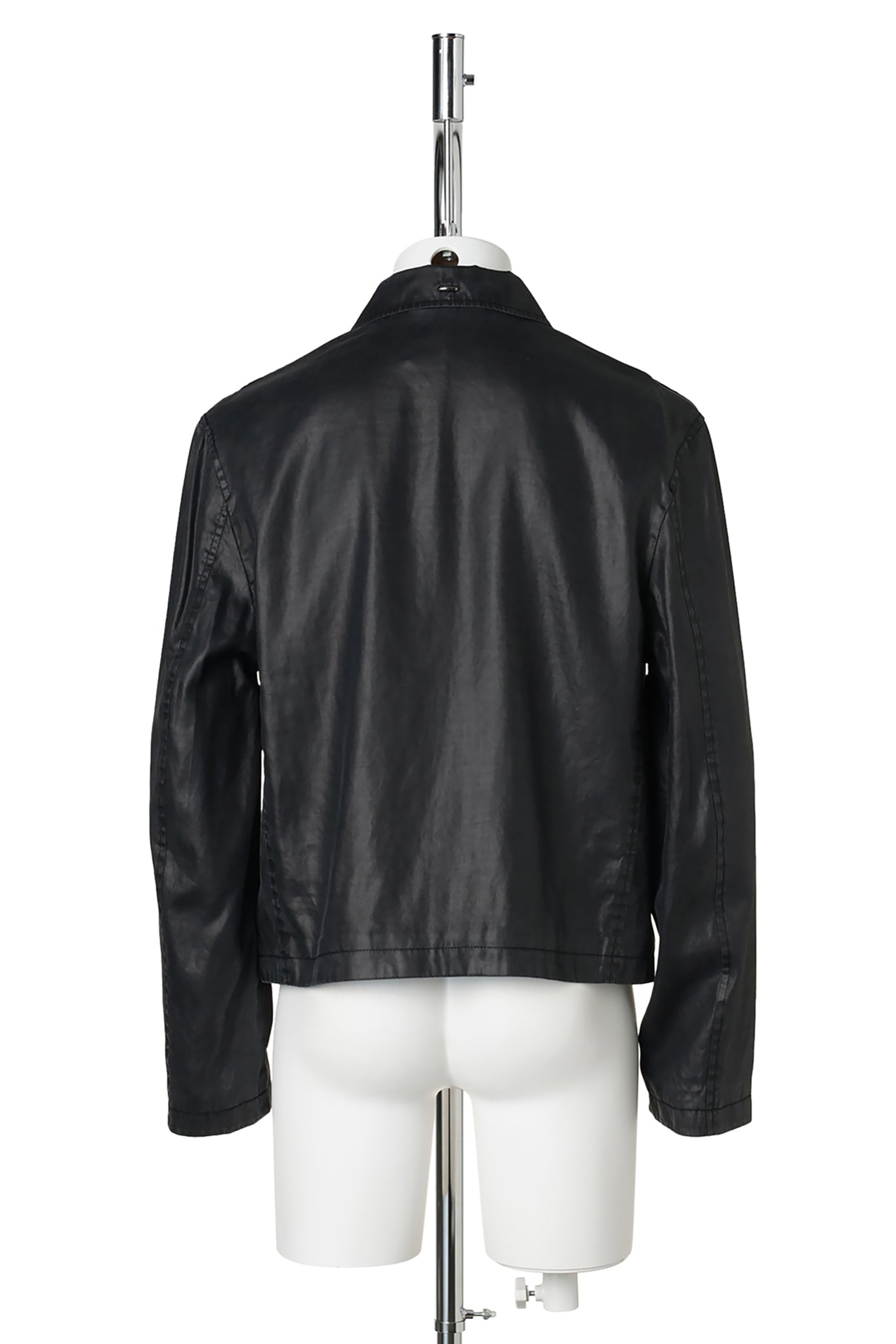 MINI JACKET WORKER / LACQUER BLACK MIRROR TENCEL