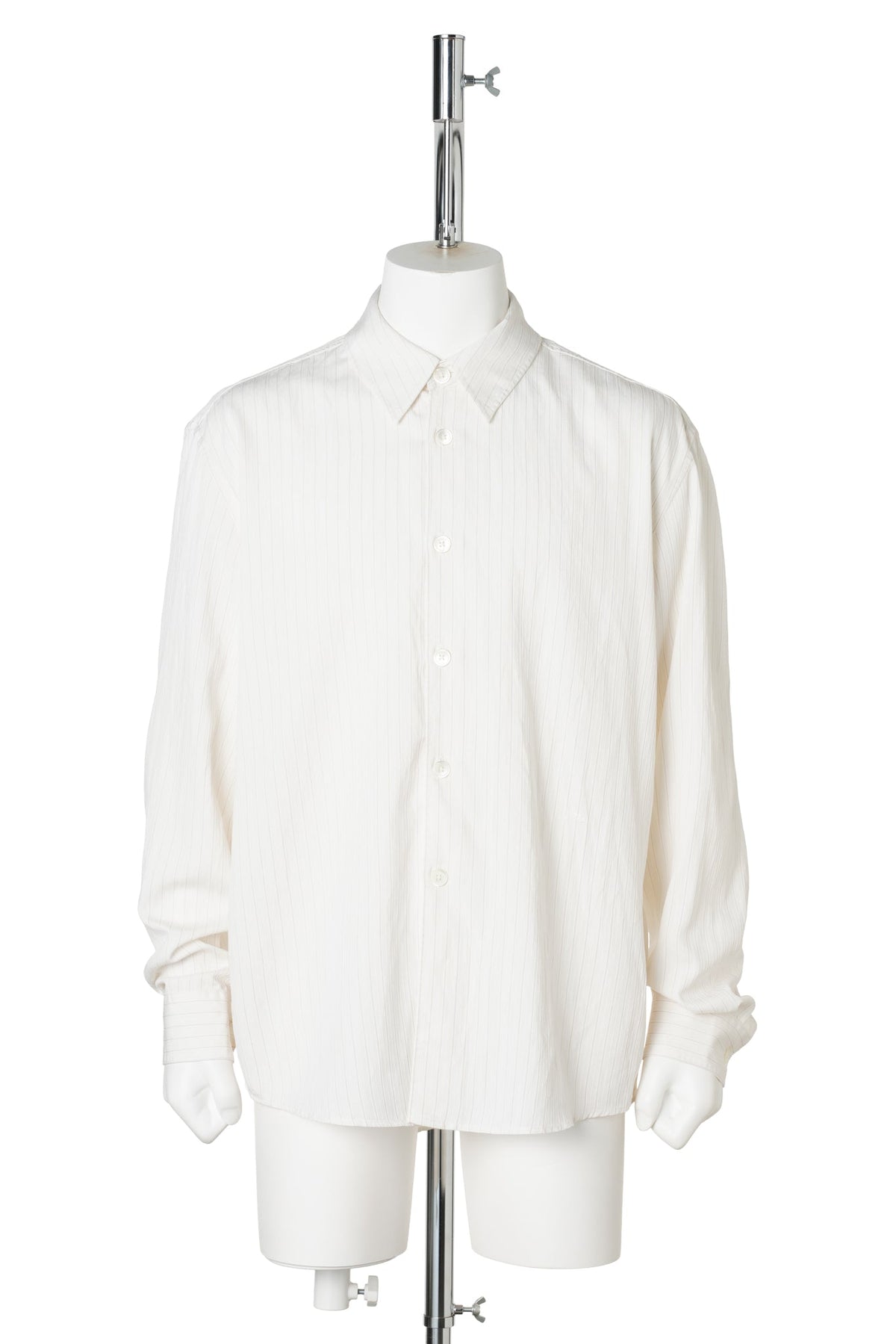 BEYOND SHIRT / CREAM STRIPE CEREMONY VISCOSE