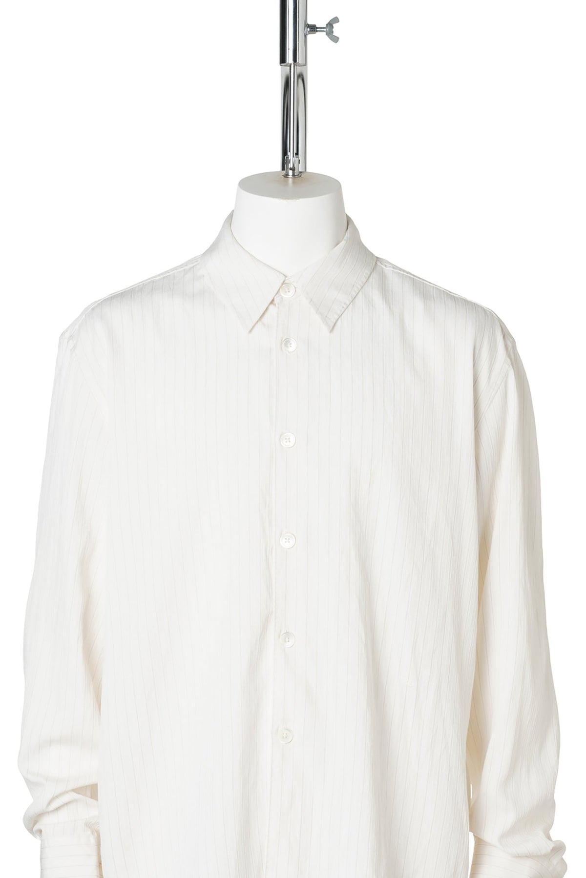BEYOND SHIRT / CREAM STRIPE CEREMONY VISCOSE