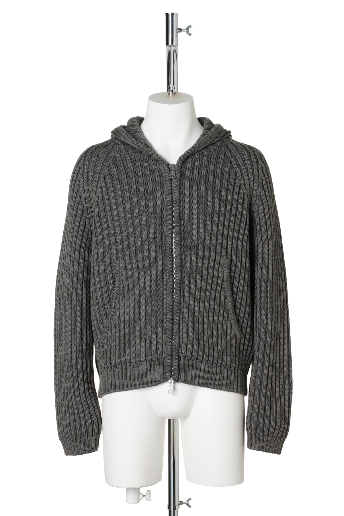LEVEL HOOD / SAGE STRIPE DRY MERINO WOOL