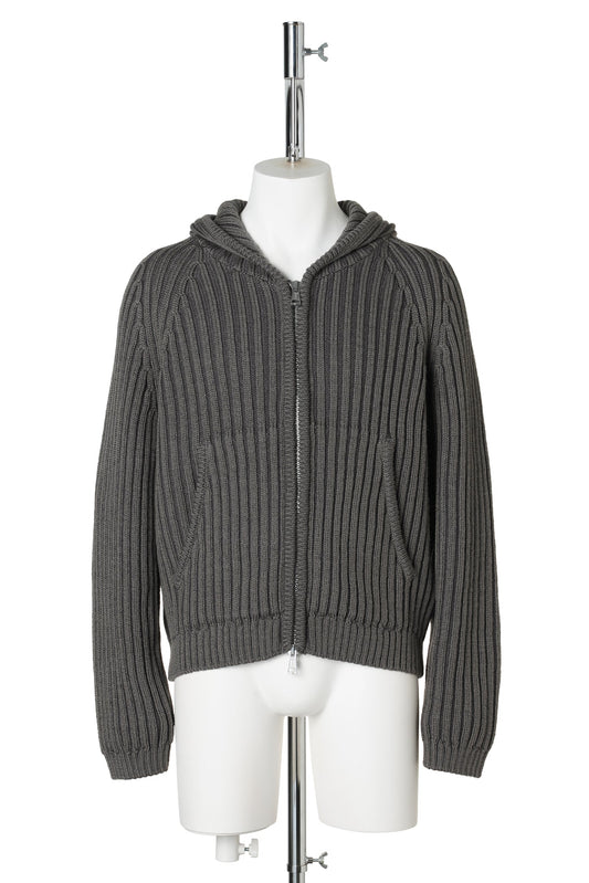 LEVEL HOOD / SAGE STRIPE DRY MERINO WOOL