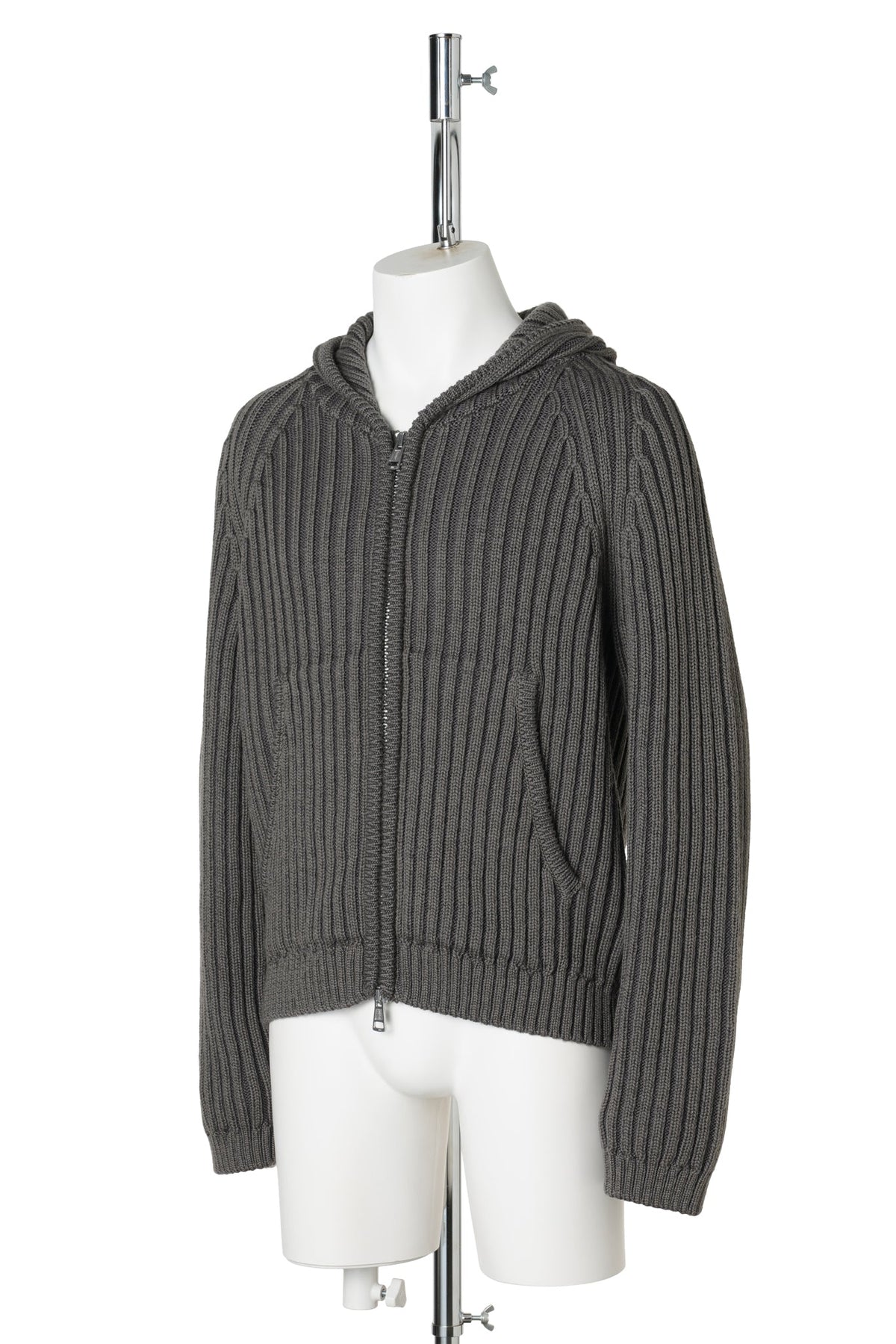 LEVEL HOOD / SAGE STRIPE DRY MERINO WOOL