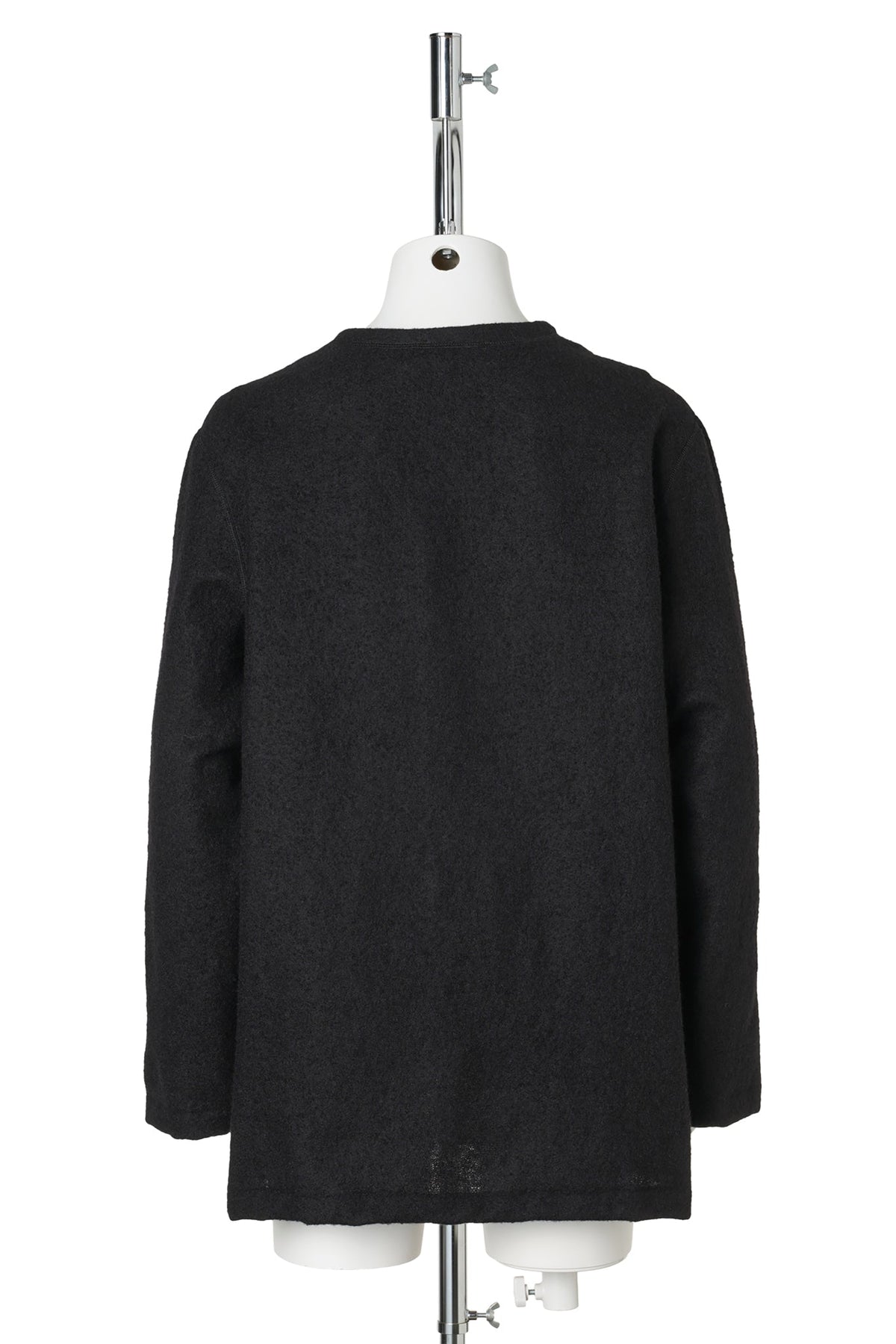 LINER CARDIGAN / RITUAL BLACK MESH WOOL