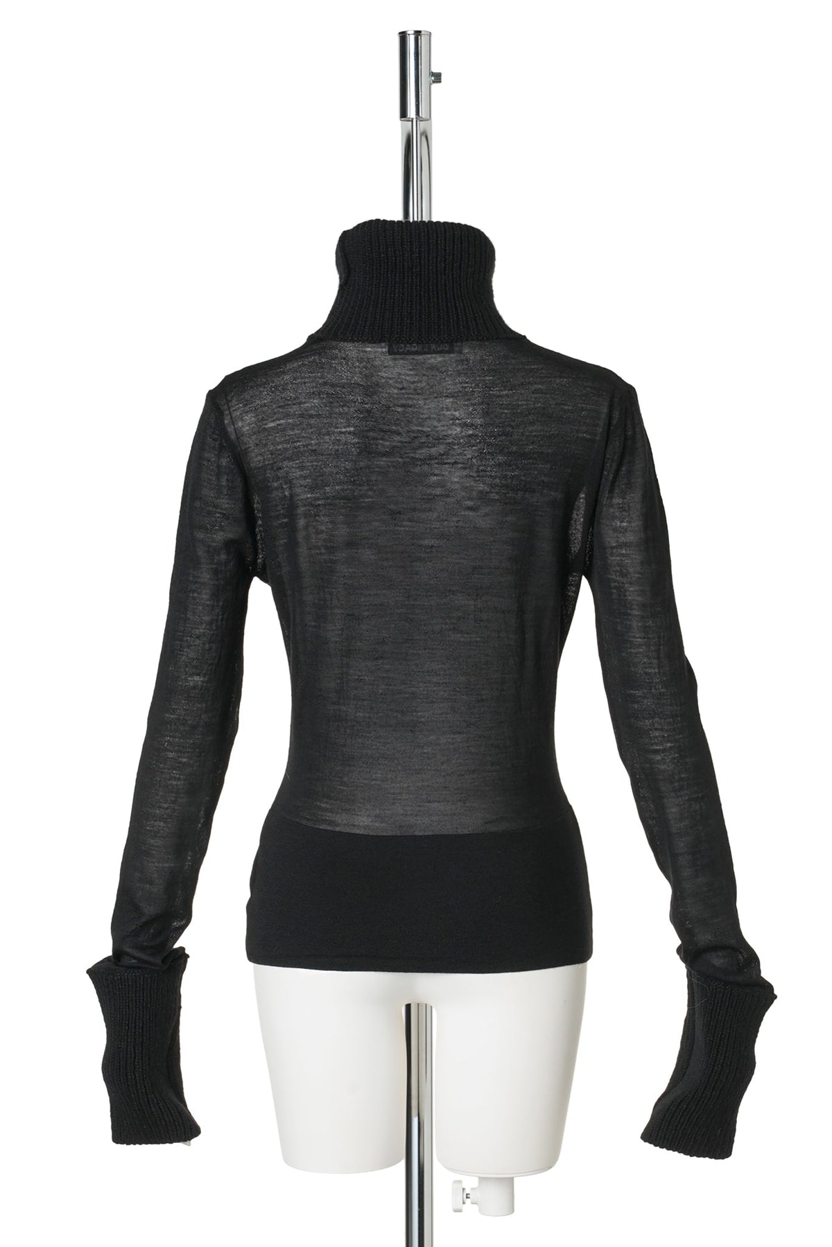 INVERSE TURTLENECK / BLACK SUPERFINE MERINO
