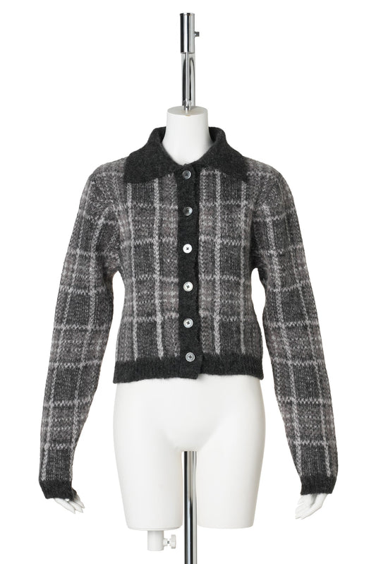 MAZZY POLO / GRAND CHECK FUZZY ALPACA
