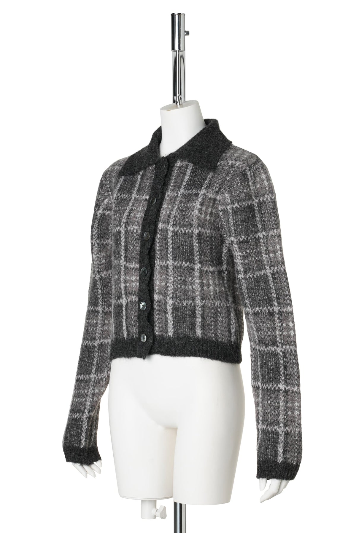 MAZZY POLO / GRAND CHECK FUZZY ALPACA
