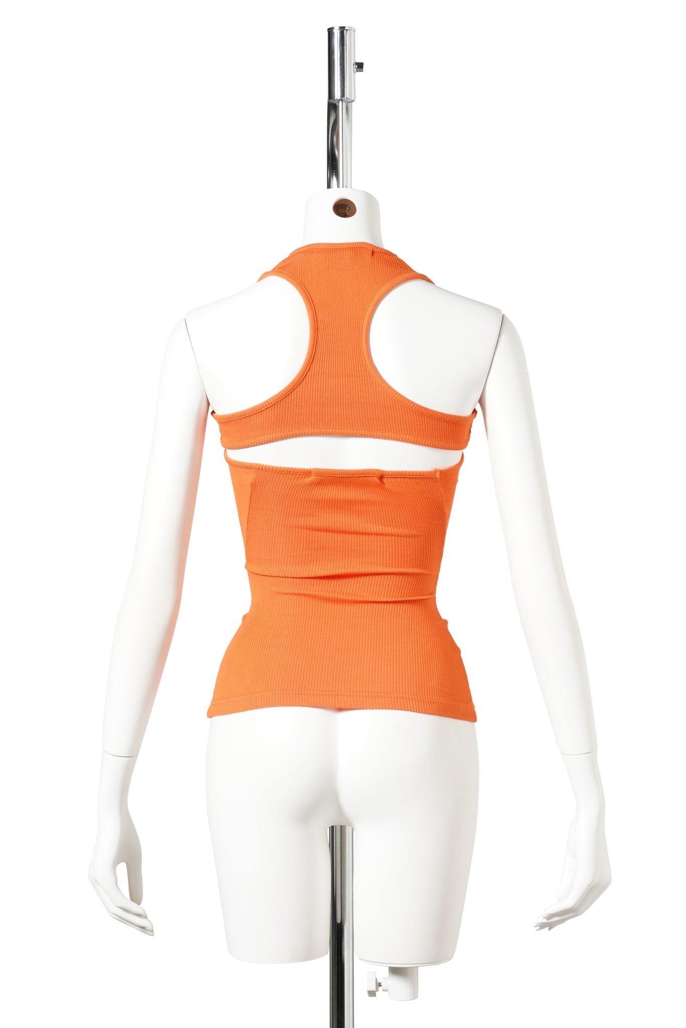 SPLIT RACERBACK RIB TANK / ORANGE