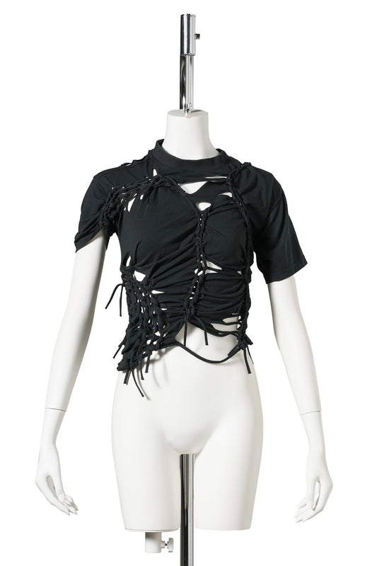 OTTO BRAIDED T-SHIRT / BLACK
