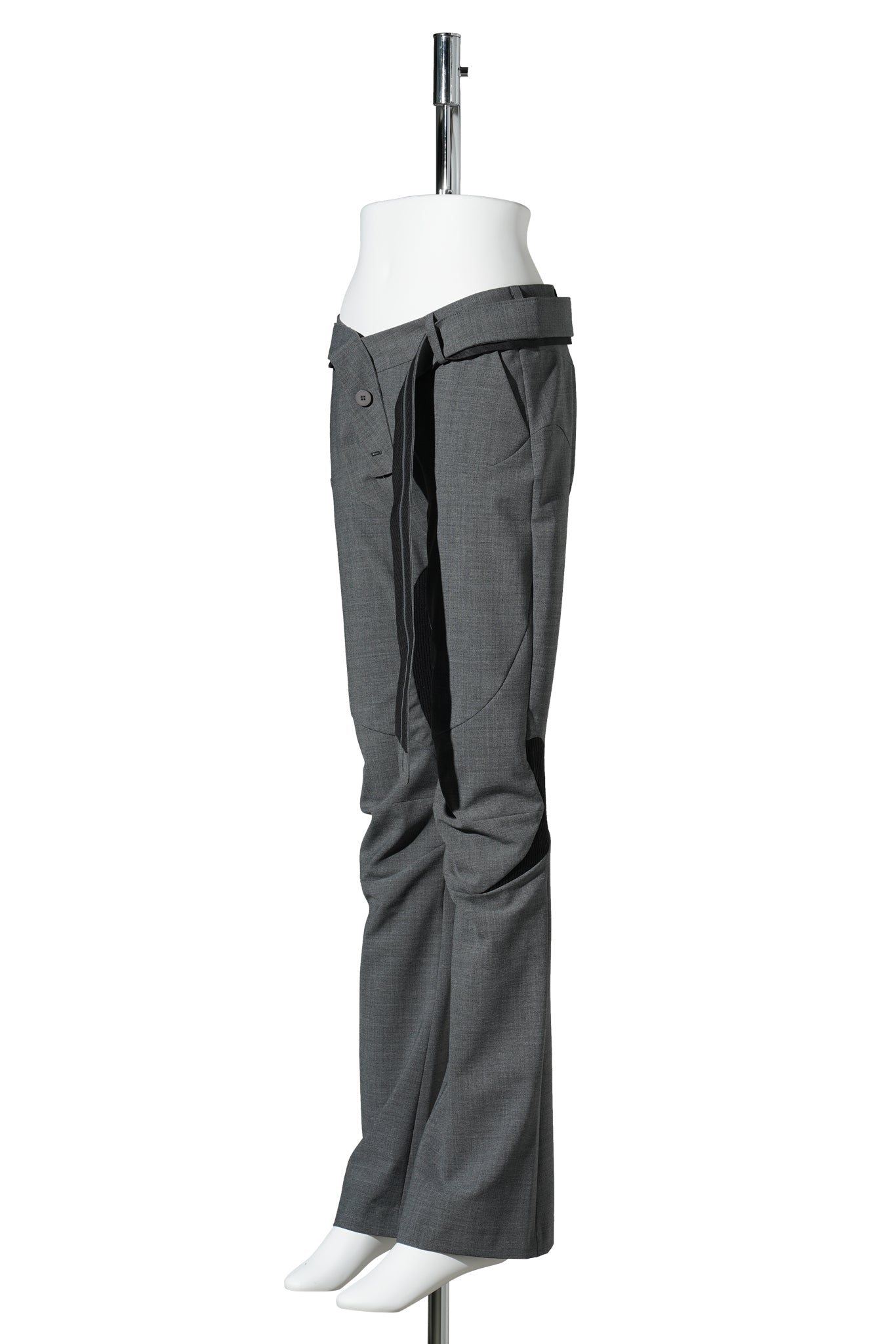 SLIM MULTILINE SUIT PANTS / GREY