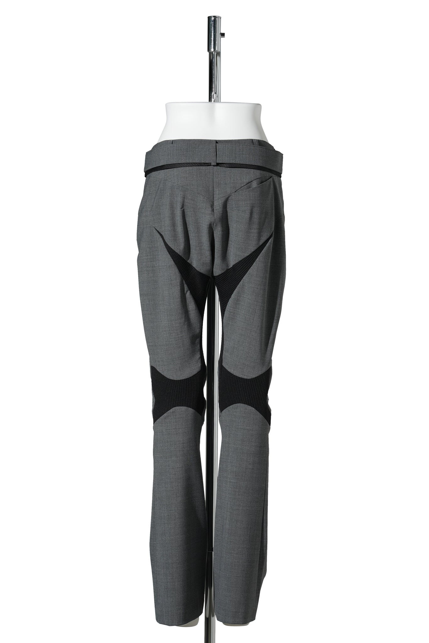 SLIM MULTILINE SUIT PANTS / GREY