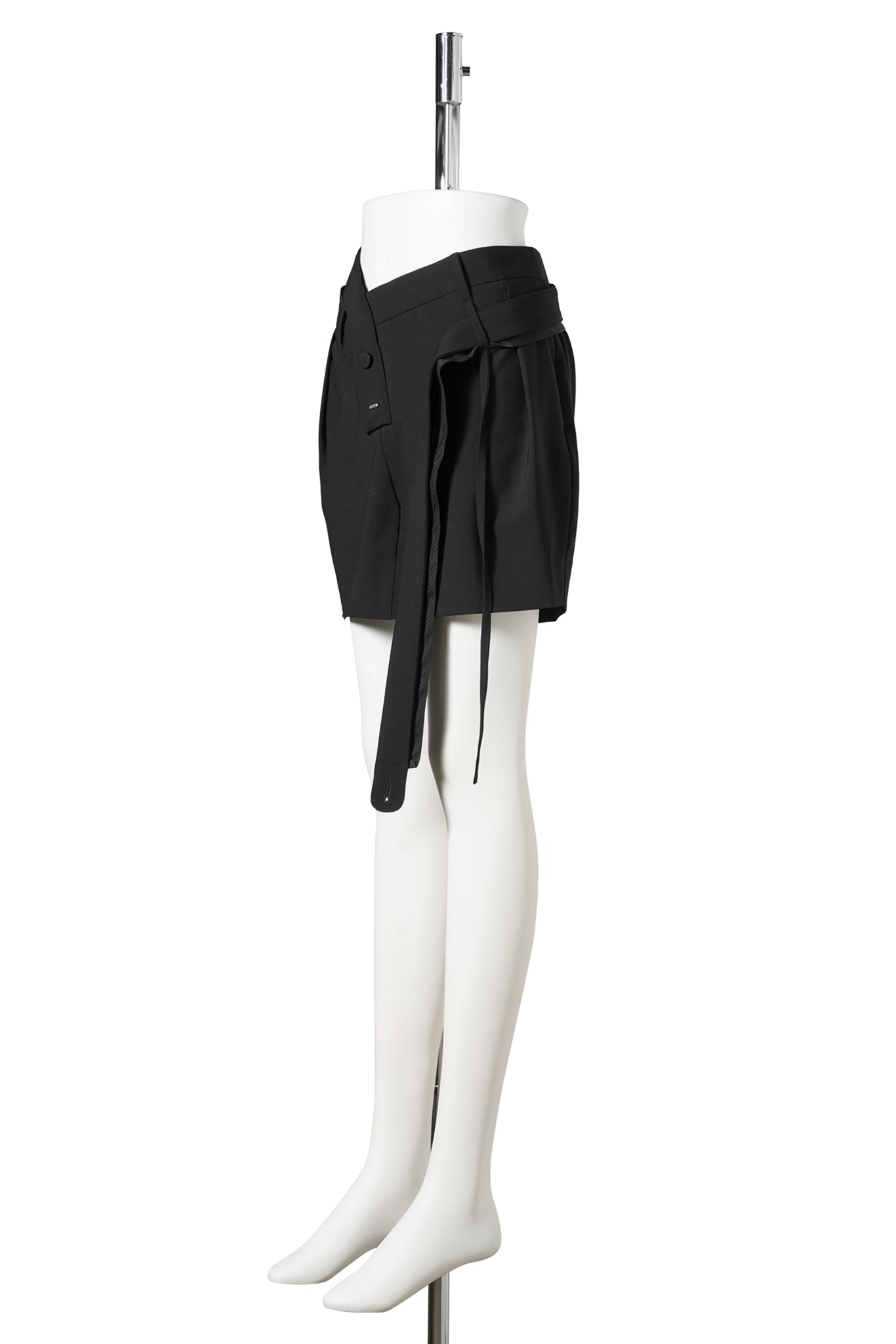 STRAPPED MINI BUSINESS SKIRT / BLACK