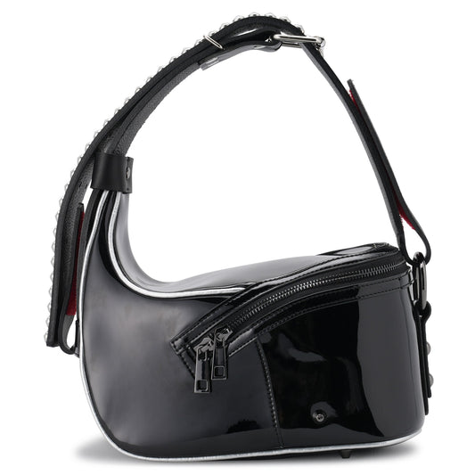 STUDDED BEAUTY BAG / BLACK