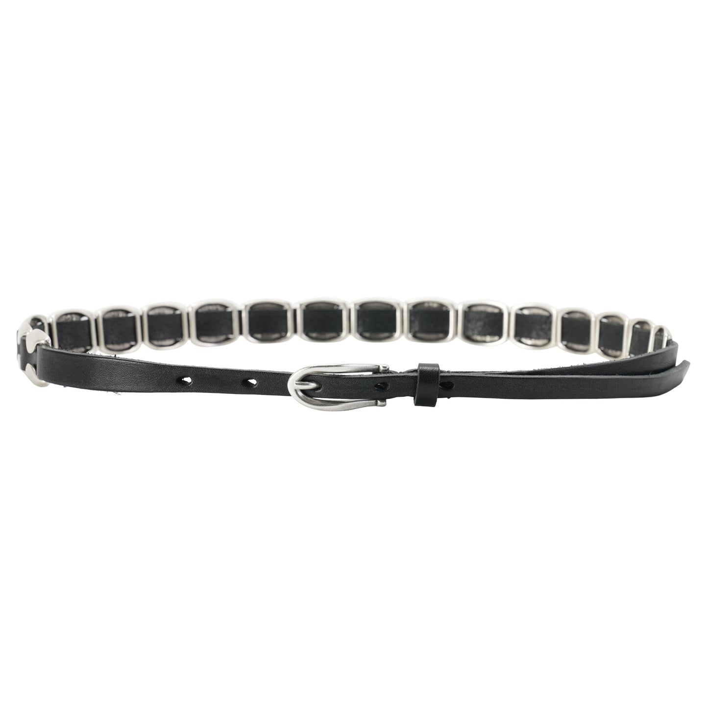 BILLOW BELT / OILY BLACK LEATHER