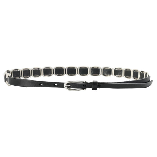 BILLOW BELT / OILY BLACK LEATHER