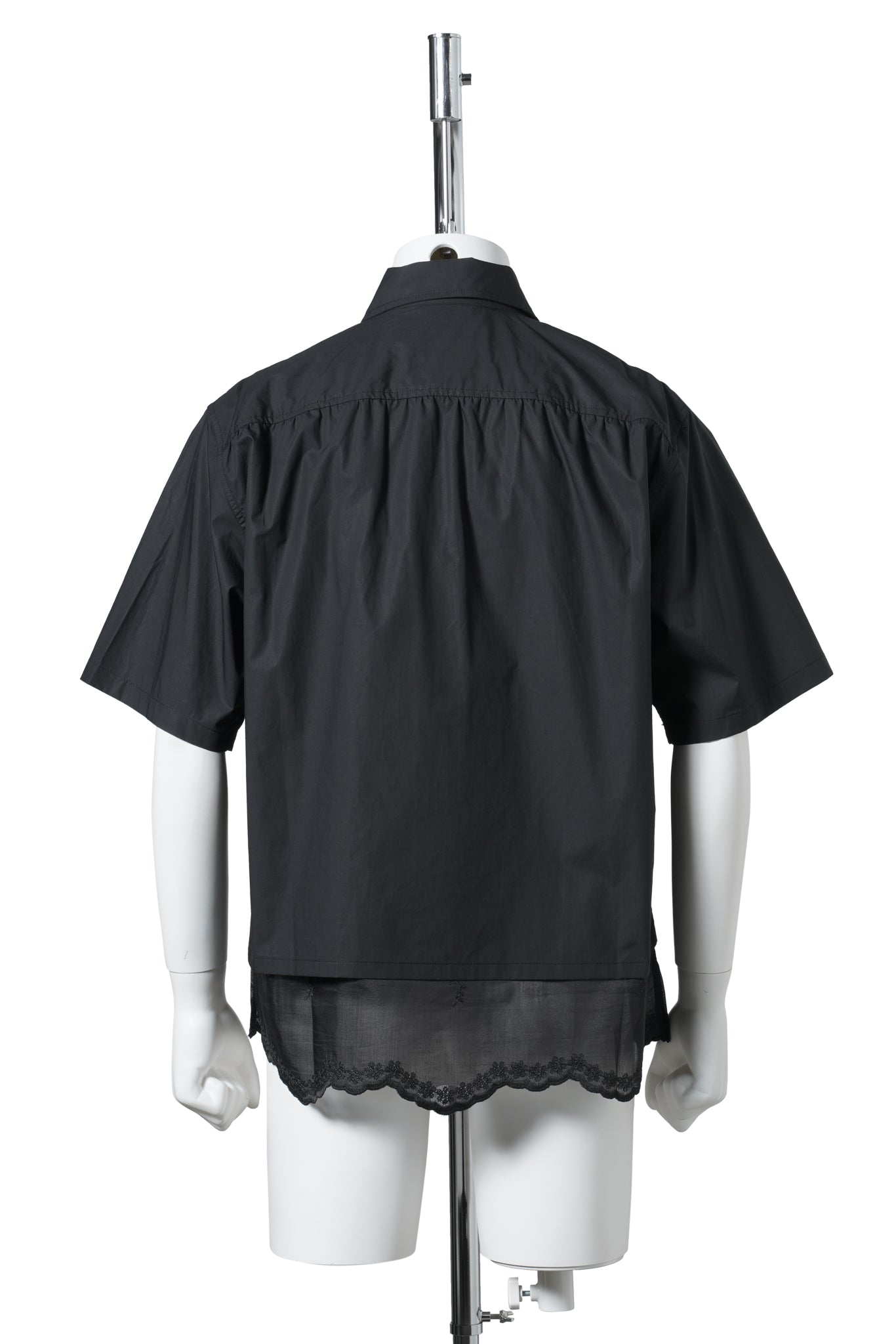 EVERY SHIRT SHORTSLEEVE / VOID BLACK FINE POPLIN
