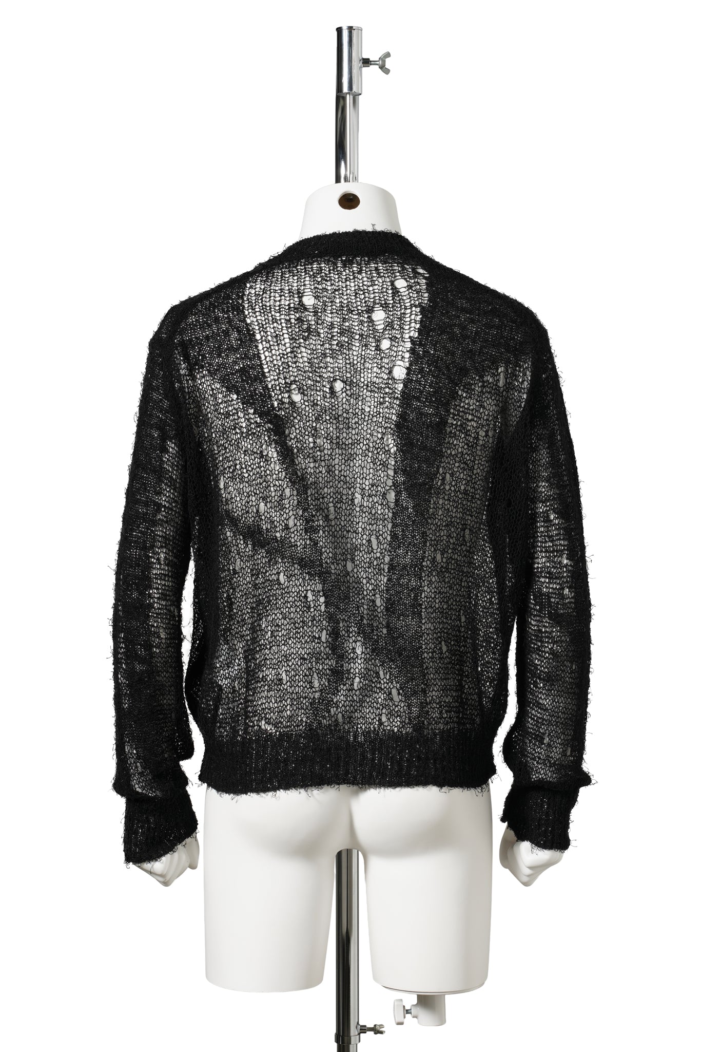 SLOW V-NECK / BLACK RAGGED