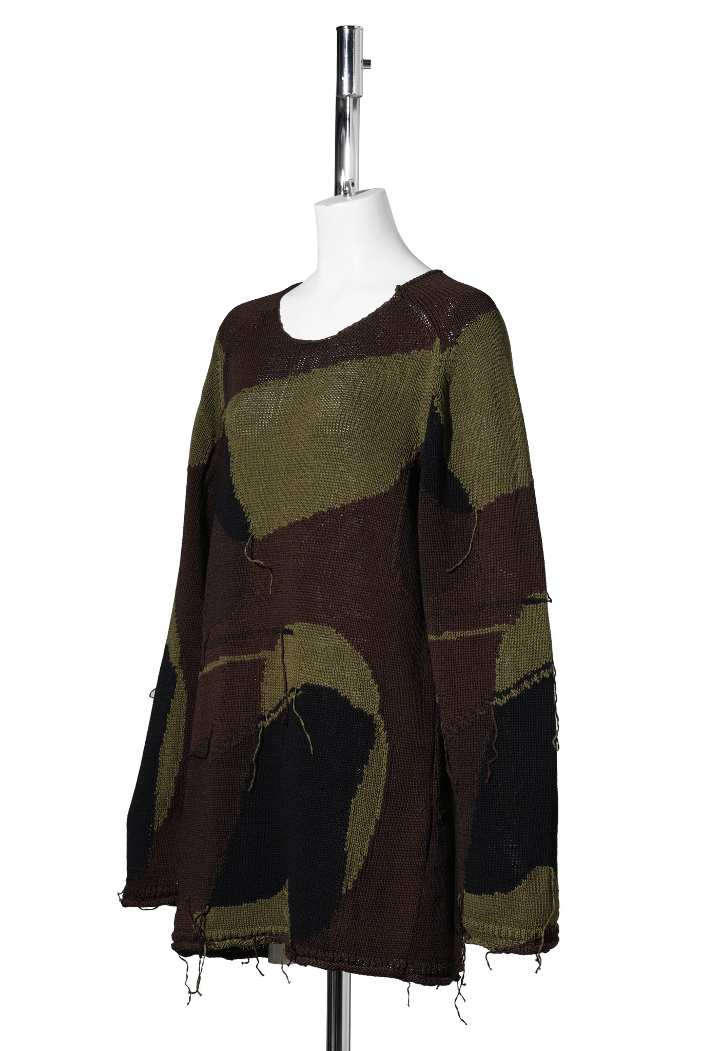 FALSE ROUNDNECK / CAMO COTTON RAFIA