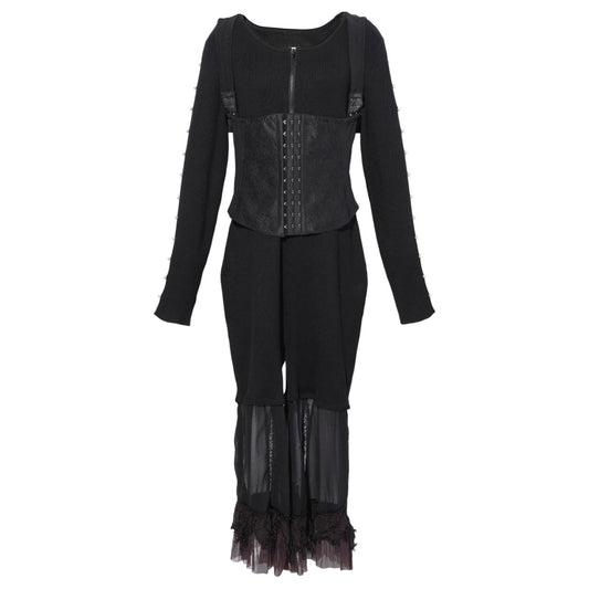 JUMPSUIT WITH CORSET / BLACK