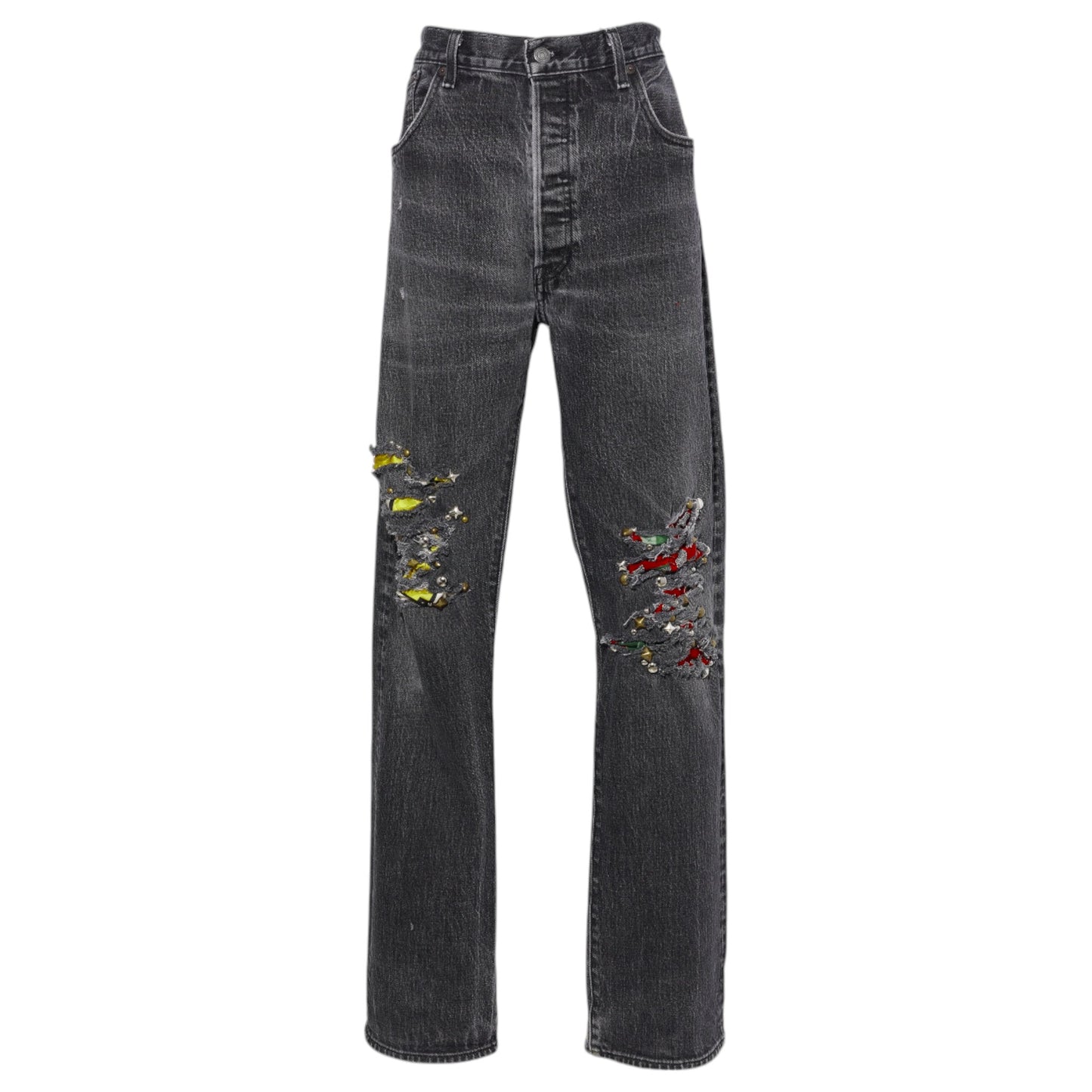 RIPPED JEANS / BLACK