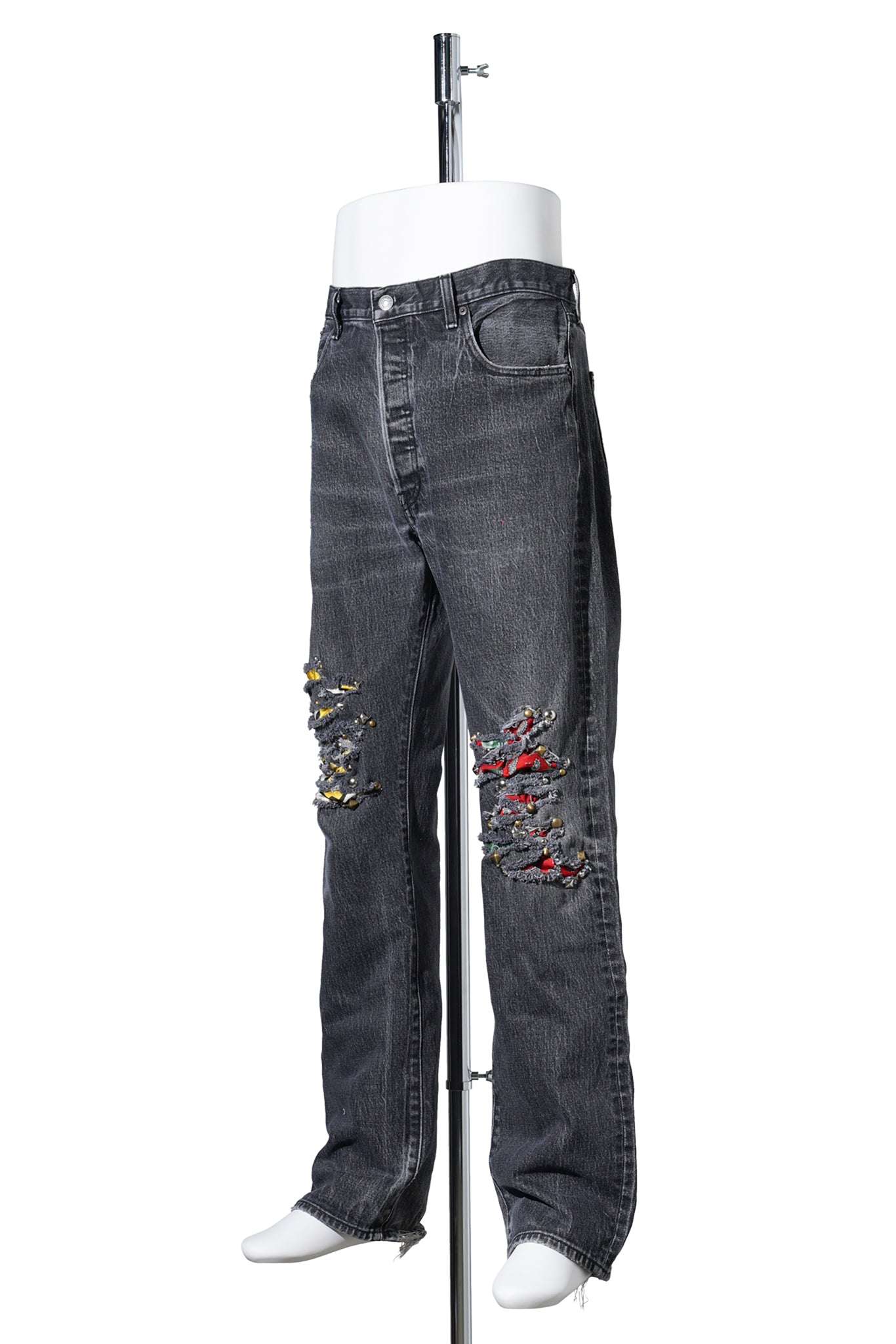 RIPPED JEANS / BLACK