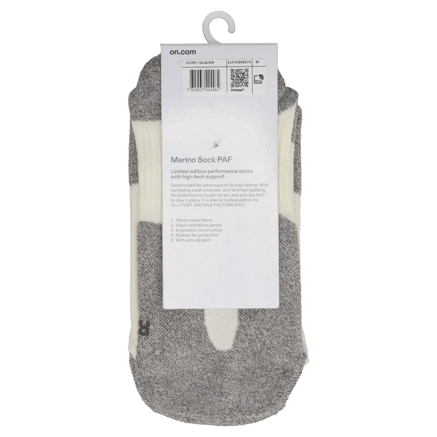 MERINO SOCK PAF U / IVORY | GLACIER