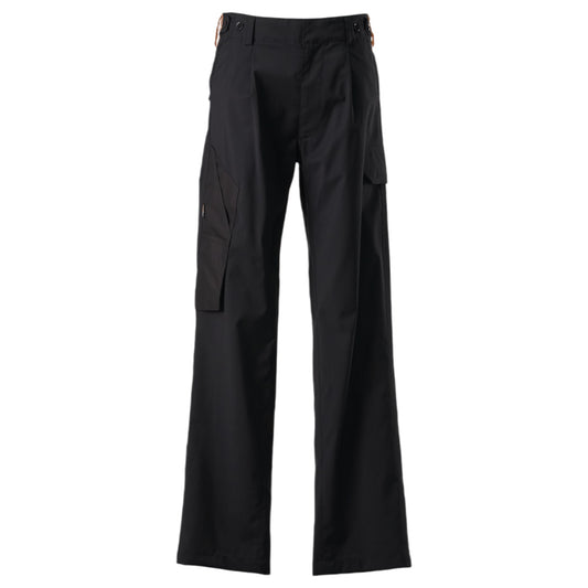 CARGO SUIT TROUSER WITH CORDURA KNIFE POCKET AND SHEER / BLACK/CHAMPAGNE