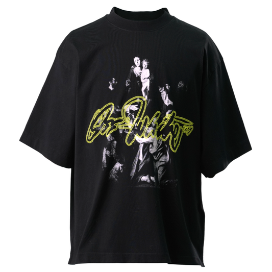 SCRIPT MARY SKATE S/S TEE / 1084:BLACK MULTICOLOR