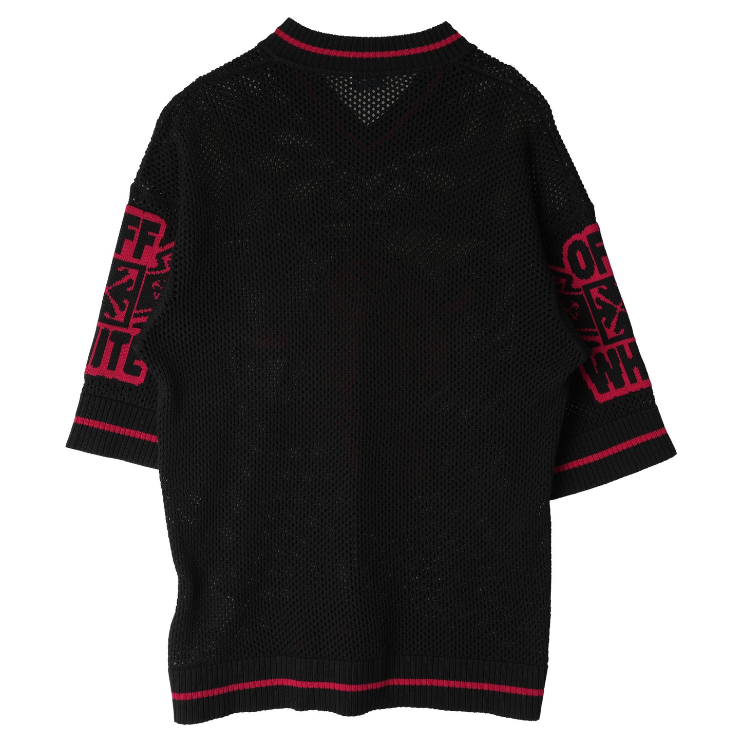 VARSITY NET KNIT S/S TEE / 1025:BLACK HAUNTE