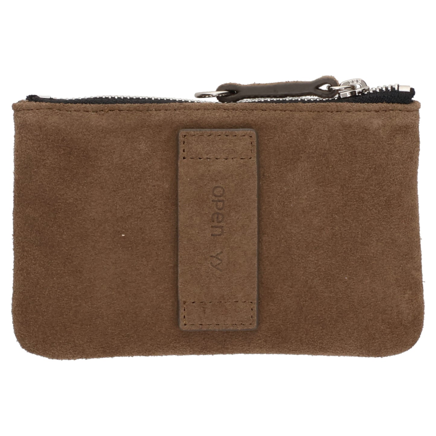 YY SUEDE STUD CHAIN WALLET / KHAKI BROWN