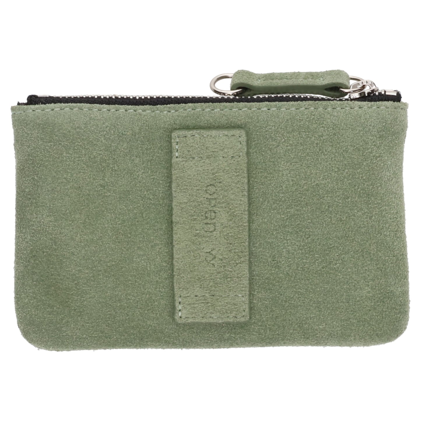 YY SUEDE STUD CHAIN WALLET / OLIVE