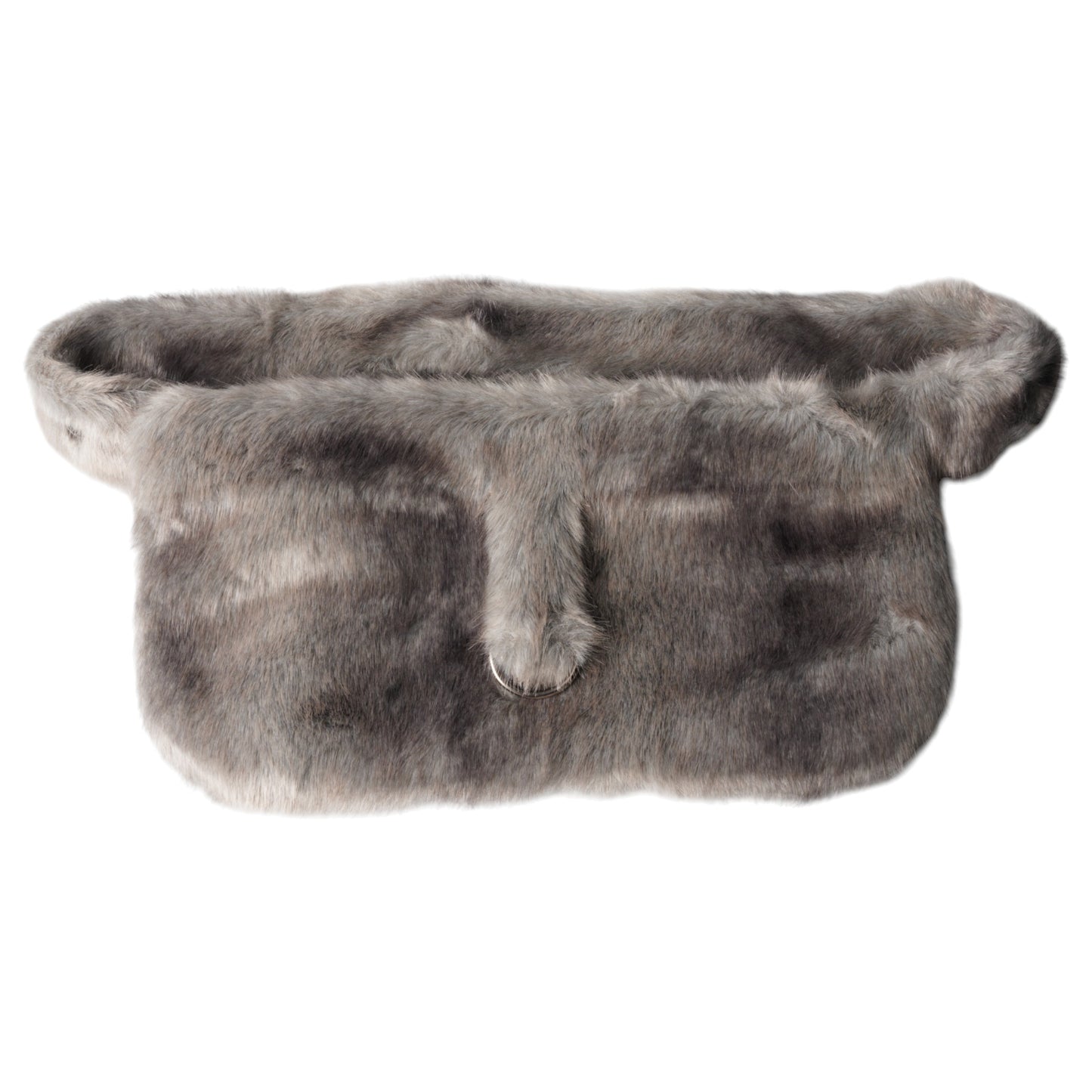 FURRY POCKET BELT BAG / GREY