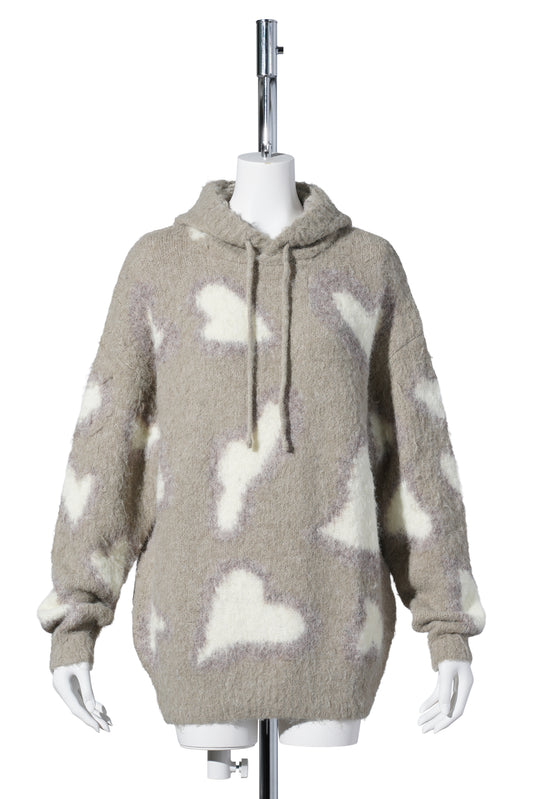 LEOPARD IN LOVE HOODIE / BEIGE